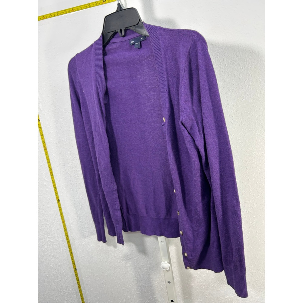 Gap Womens Purple Button Front V-Neck Cardigan Sweater Size S Long Sleeve Knit‎